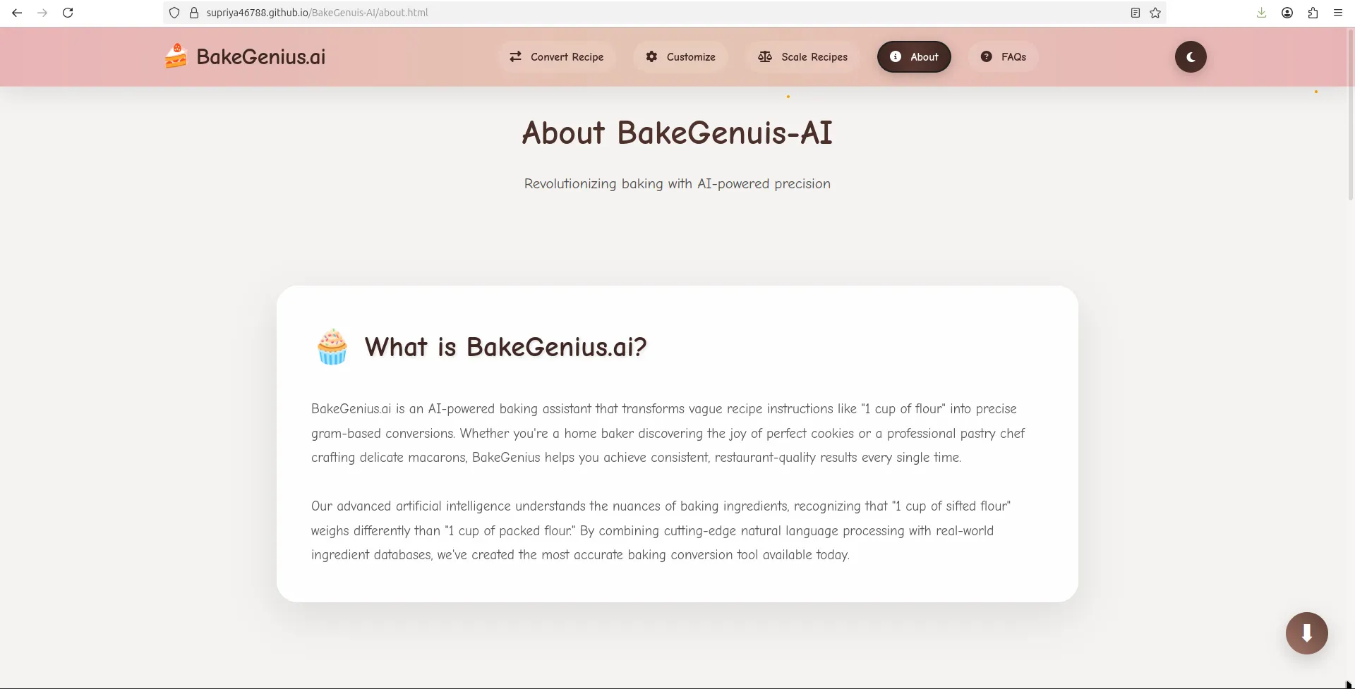 BakeGenius AI — Precision Baking for Everyone (GSSoC 2025)
